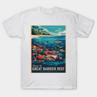 Great Barrier Reef Vintage Retro Adventure T-Shirt